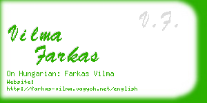 vilma farkas business card